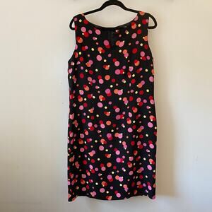 Polka Dot Black Multi Colored Mini Dress Size Amanda Rose Size 14